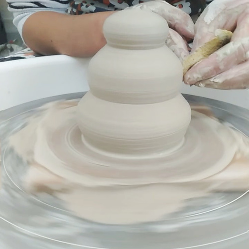 陶器の鏡餅(小) クリームマット 鏡餅 tousai-meru 通販 14965289