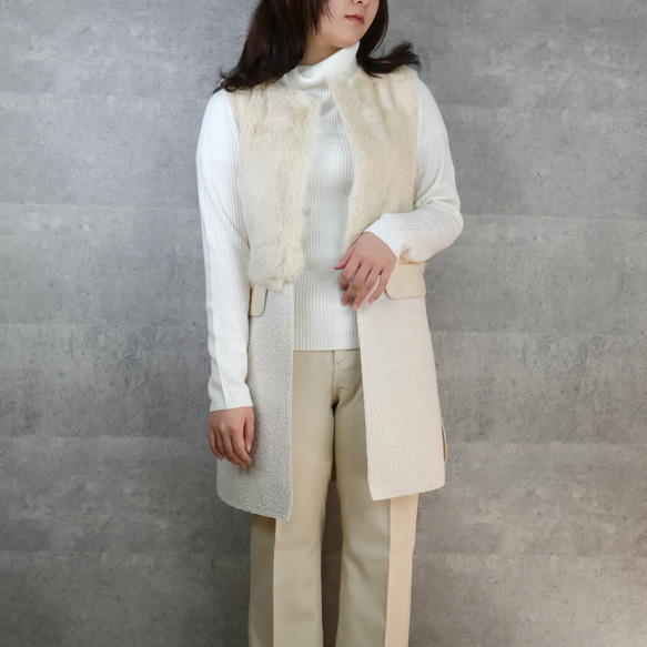 送料無料】カジュアルにもフォーマルにも ラビットファーのロング 