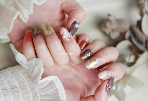 クリスマスネイル【Sサイズ】ネイルチップ N-28 ネイルチップ（つけ爪  