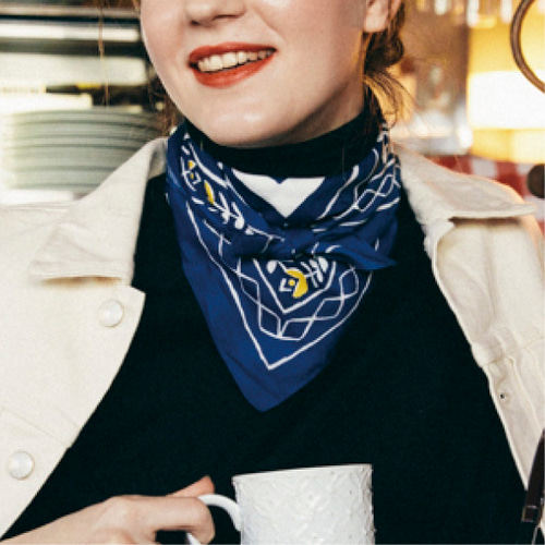 藍染+草木染め スカーフ】青花｜田中夕香子 氏｜［FUDGE コラボ］世界