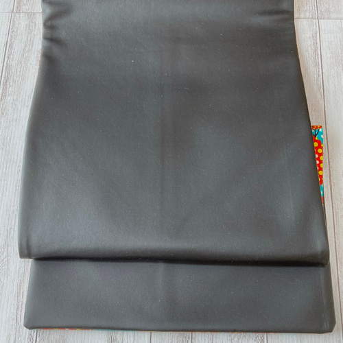 新商品＊名古屋帯 レザー×アフリカンバティック【合皮レザー