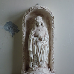 マリア像 アンティーク風 置物 聖母像 マリア様 石膏像 カトリック クリスマス 聖夜 1枚目の画像