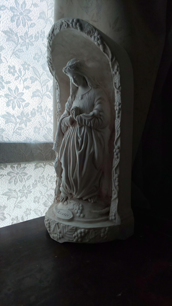 マリア像 アンティーク風 置物 聖母像 マリア様 石膏像 カトリック クリスマス 聖夜 14枚目の画像