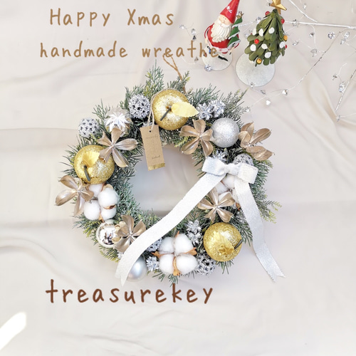 最終SALE！直径約26センチ！Happy Christmas♡クリスマスリース