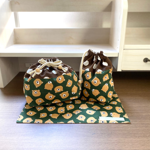 トラ ☆ぞうさん ランチョンマット お弁当袋 コップ袋 ハンドメイド