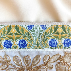 【再販】✧ 祝福シリーズ ✧ ポーチ インド刺繍 大きめ 小物入れ 花柄 バラ 7枚目の画像