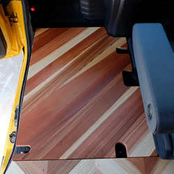 ホンダN-VAN用 車中泊も快適！木製フロアパネル3枚セット ラゲッジパネルにも！(シェブロン・ストライプ柄) 8枚目の画像