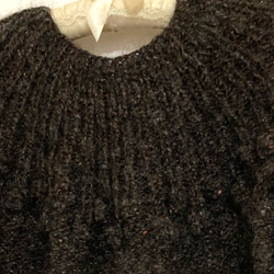 【冬物一掃半額セール】ツイードモヘヤの丸ヨークセーター 3枚目の画像