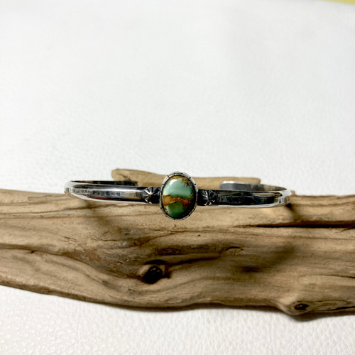 ロイストン ターコイズ トルコ石 シルバーバングル ブレスレット