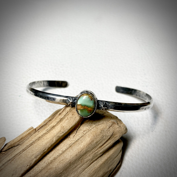 ロイストン ターコイズ トルコ石 シルバーバングル ブレスレット