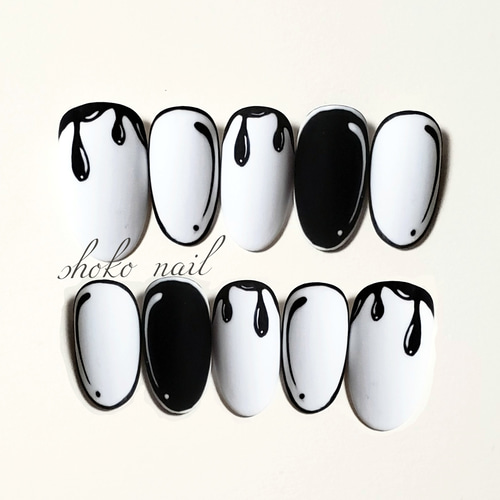 モノクロ アニメ コミック ネイルチップ ネイルチップ（つけ爪  