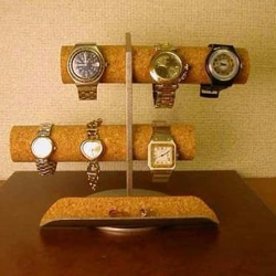 クリスマス　Xmas　名入れ　刻印　ラッピング　プレゼント包装　6本掛け腕時計スタンド ロングトレイ 2枚目の画像