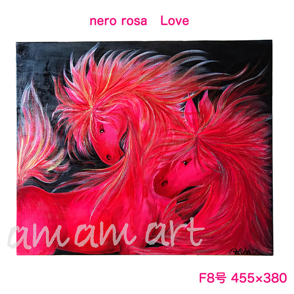 赤 い 馬 nero rosa Love 軽くて 鮮やか クール な ハンドミラー  コンパクトミラー プレゼント にも 4枚目の画像