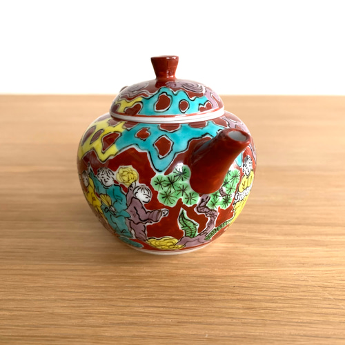 京焼ミニチュアセット　陶磁器　手描き手焼　京焼・清水焼　火鉢　五徳　急須　茶の湯 清水焼手焼き手描き急須 （京焼ミニチュアセット 陶磁器 手描き