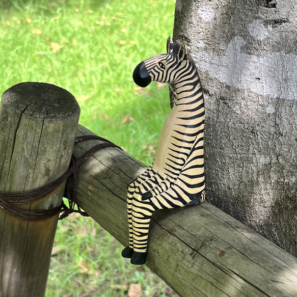 木彫り動物／シマウマ 3枚目の画像