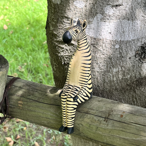 木彫り動物／シマウマ 1枚目の画像