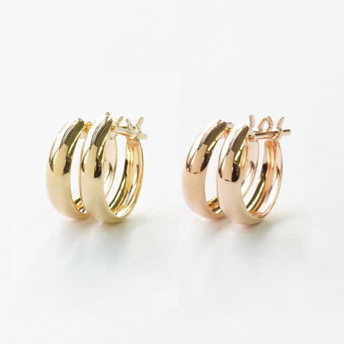楽天市場】フープピアス K18 3.0mm×17mm クロッシング ピアス