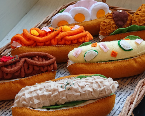 【受注生産】ディッシュパン☆フェルトままごと おままごと☆フェルトのおかわりパン⑧ おもちゃ・人形 banana