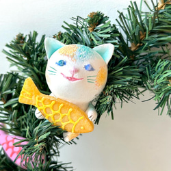 クリスマス！クッキー大好き猫さんリース 5枚目の画像