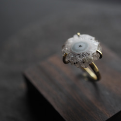 flower amethyst brass ring (shinsotsu) 7枚目の画像