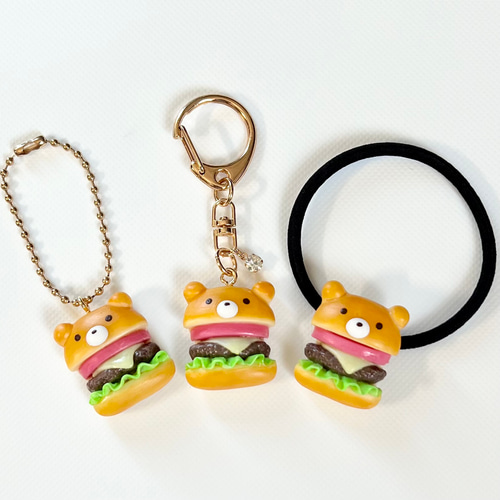 た*や様 ハンバーガーくんの編みぐるみ♡キーホルダー た*や様