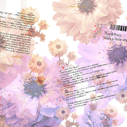 アネモネ【ラッピングペーパー A4】 デザインペーパー 花柄　レトロ　コラージュ　フラワー　母の日 4枚目の画像