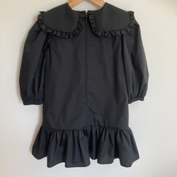 フリル襟付きワンピース　子供服　(100,110,120) ふんわり袖 5枚目の画像