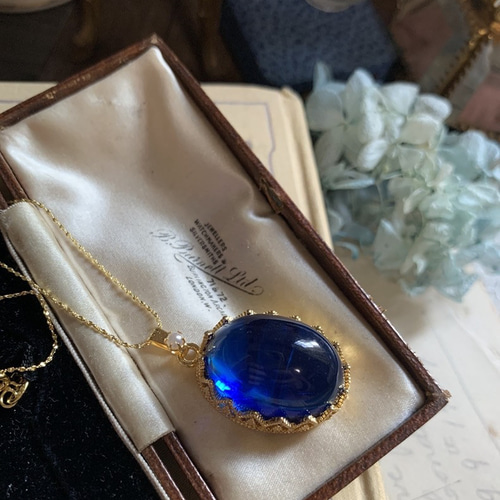 １４金　サファイア　オパール　ペンダントトップ　ヴィンテージ　アンティーク 14金 サファイア オパール ペンダントトップ ヴィンテージ