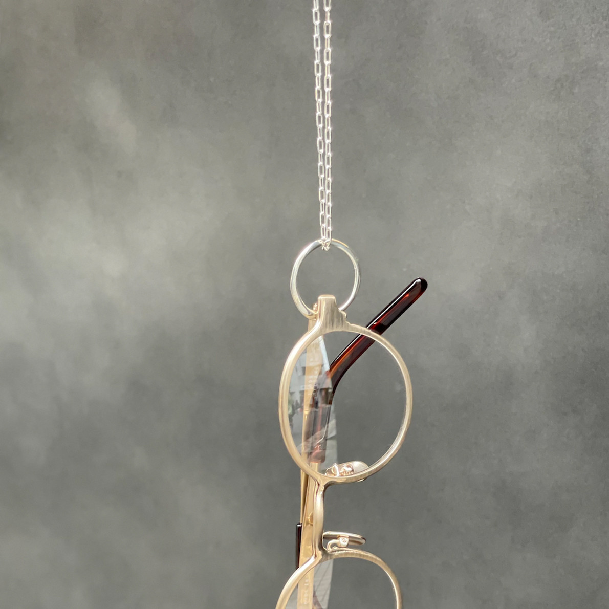 グラスホルダー&ネックレス「kakeru」アズキチェーン/ 50cm / シルバー925