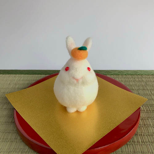 受注生産】うさぎさんマスコット 羊毛フェルト イネムリウサギ 通販
