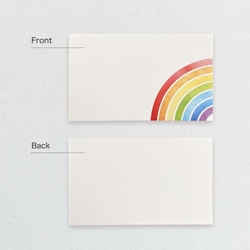 メッセージカード「虹」5枚セット 2枚目の画像