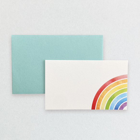 メッセージカード「虹」5枚セット 1枚目の画像