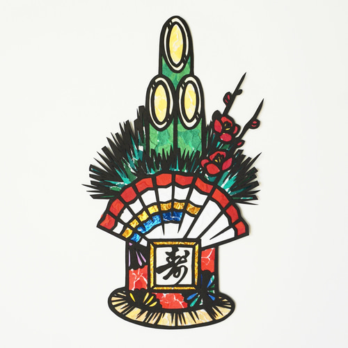 ユーモアイラスト　切り貼り絵　「カフェデート」額付 2_098c23b38cc4261b820844b3ffce