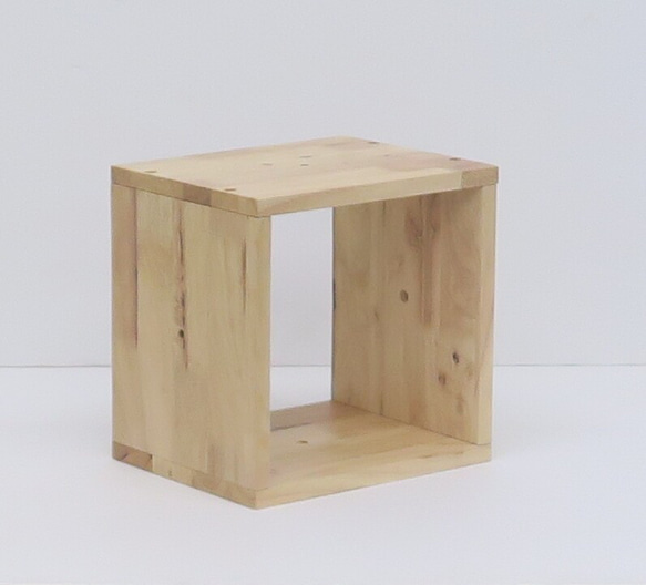 キューブボックス　木製箱｜ラック　オイル仕上げ｜オープン3ｘ3/木箱　無垢 6枚目の画像