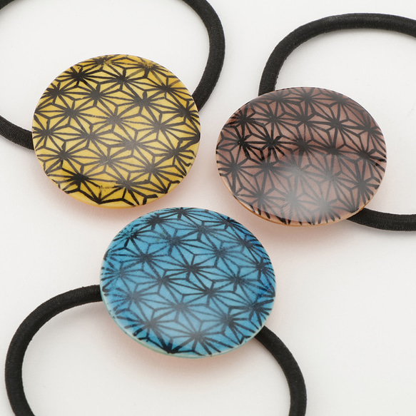 ブルー＆エメラルドグリーン ヘアゴム ヘアゴム エメラルドグリーン