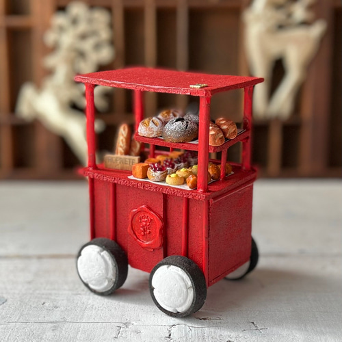 クリスマスにオススメ ミニチュアパンのフードカート【ベーカリー