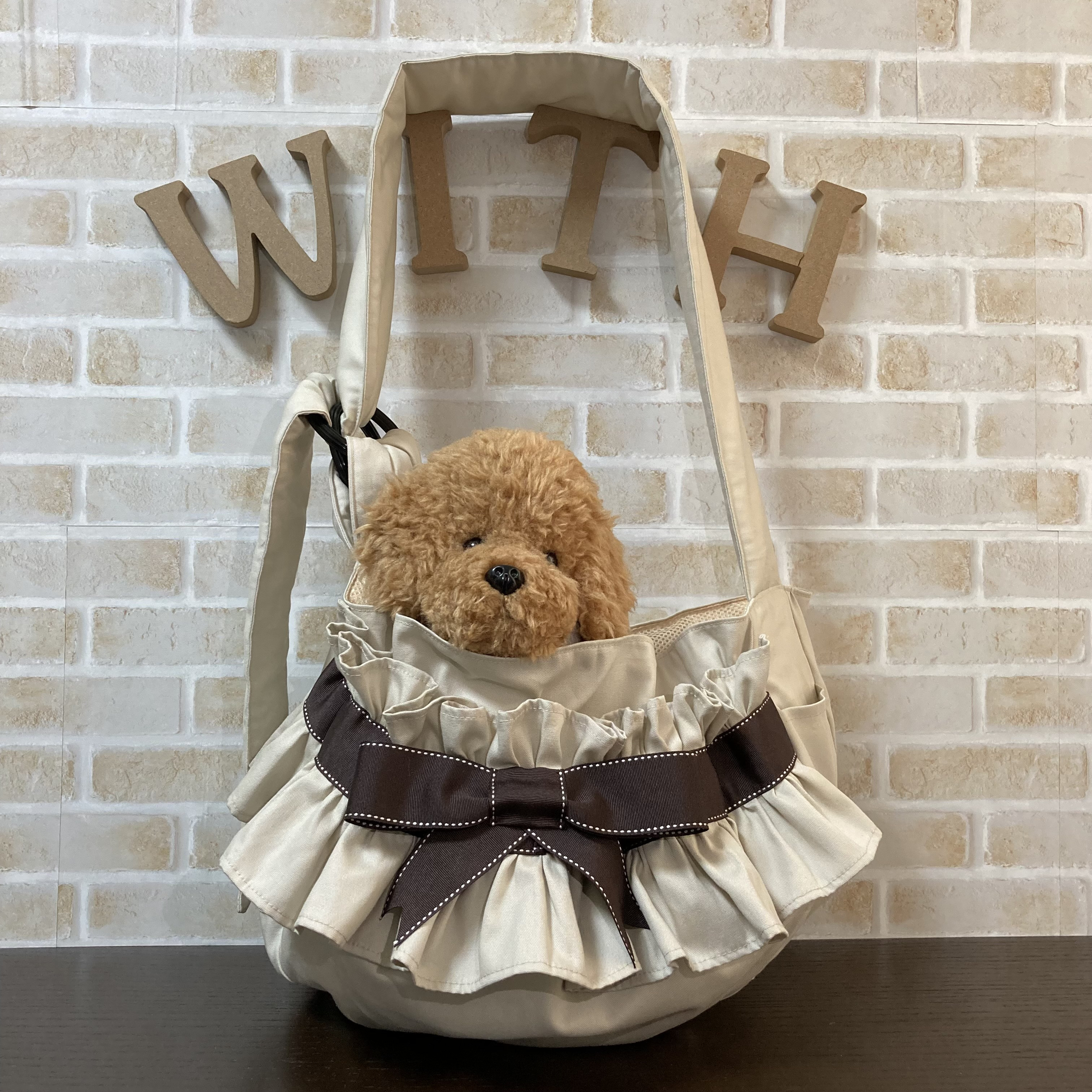 【受注生産】犬 ペット スリング《フリル＆リボンベルト》 5,700円