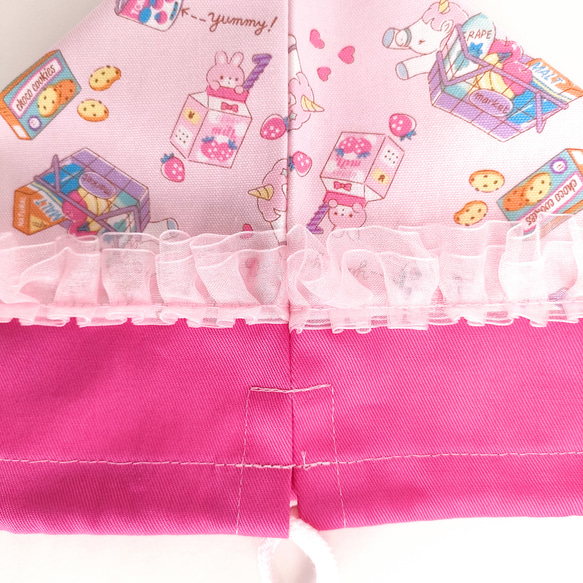給食セット♡ショッピングユニコーンの給食袋＆ランチョンマット (40☓60)／ピンク 9枚目の画像