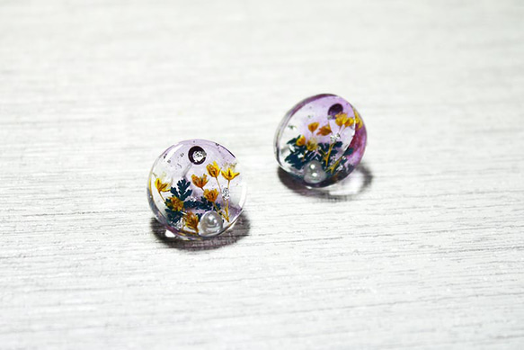 【耳環/耳夾】 氣質耳環 - 花卉系列 2 - 紫款 - 大款 第1張的照片