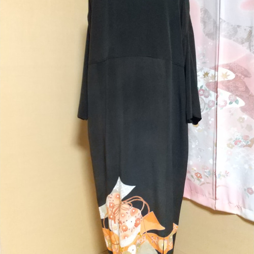 着物リメイク 黒留袖からフォーマルドレス ワンピース 着物 着物リメイク 黒留袖からフォーマルドレス ワンピース 着物