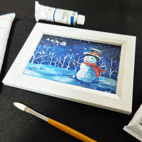 油絵 絵画【雪だるま】 Amazon.co.jp: 数字油絵 絵画 雪だるま 数字塗り絵 大人ののため