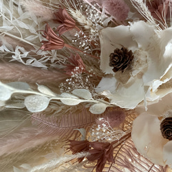 ドライフラワー ホワイトにサムシングブルーとピンクのブーケ ウエディングフォト 結婚式 前撮り 白 アイボリー 16枚目の画像