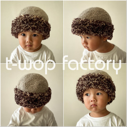 オレンジ♪鏡餅ボンネット ニューボーンフォト撮影衣装 帽子 正月月齢