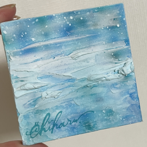 原画/1点物】手のひらアート: 海の残像 #1 絵画 C: Colors 通販