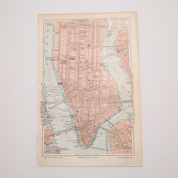 アメリカ ニューヨーク南部 USA N.Y アンティークマップ 古地図