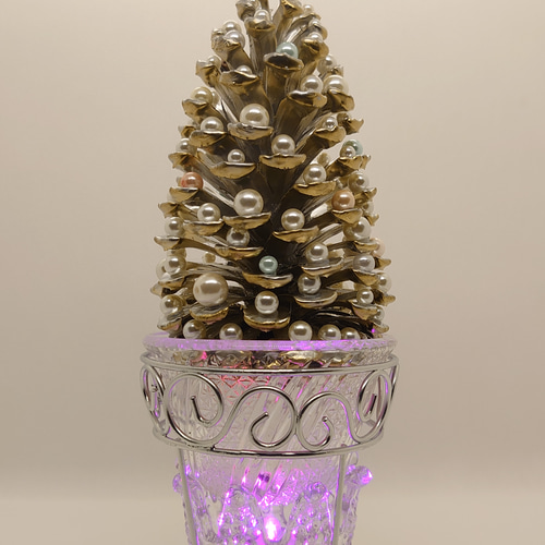 Ks015 大王松 松ぼっくりイルミネーションクリスマスツリー 【シルバー
