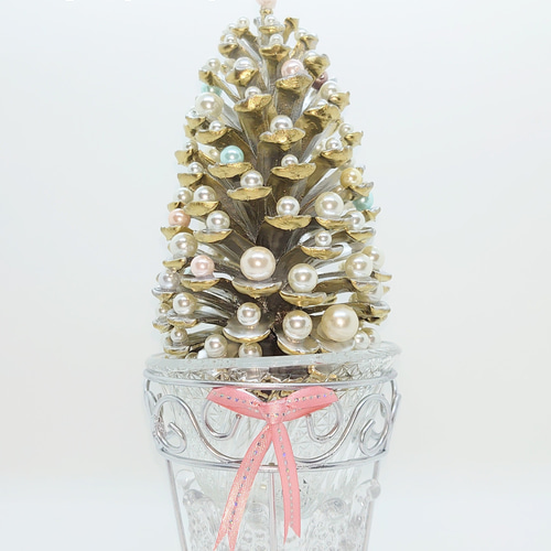 Ks015 大王松 松ぼっくりイルミネーションクリスマスツリー 【シルバー
