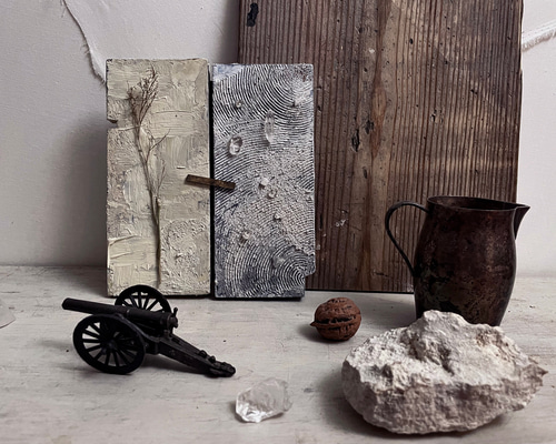 カラフルな木製アートオブジェ Amazon.com: Wabi,Sabi Brown 3D Texture Prints, Minimalist