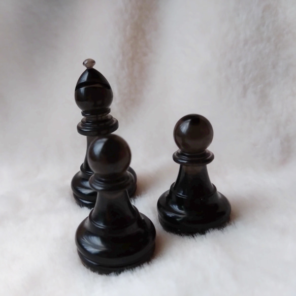 【チェスの駒】黒（ポーン） 2枚目の画像
