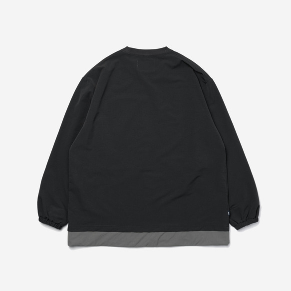 TMCAZ Double Layer Hem Sweat Crewneck 黑曜石 層疊下擺運動罩衫 第11張的照片